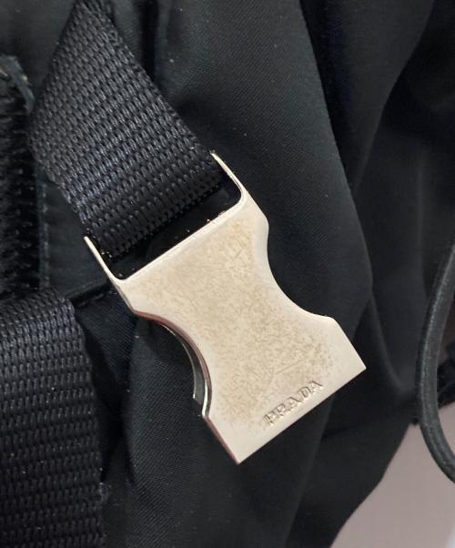 PRADA（プラダ）PRADA (プラダ) VZ0055 バックパック ブラック ナイロン サフィアーノ TESSUTO MONTAGN ブラックの古着・服飾アイテム
