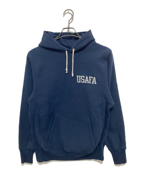 WAREHOUSE（ウエアハウス）WAREHOUSE (ウエアハウス) USAFA　プリントパーカー　PRINTED FOODIE lot 484 ネイビー サイズ:Sの古着・服飾アイテム