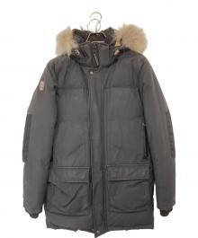 OSC CROSS（オーエスシー クロス）の古着「襟ファー　フーデッドダウンジャケット」｜ブラック