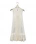 MM6 Maison Margiela（エムエムシックスメゾンマルジェラ）の古着「異素材 リブニット ワンピース S32CU0123 S52728」｜ホワイト
