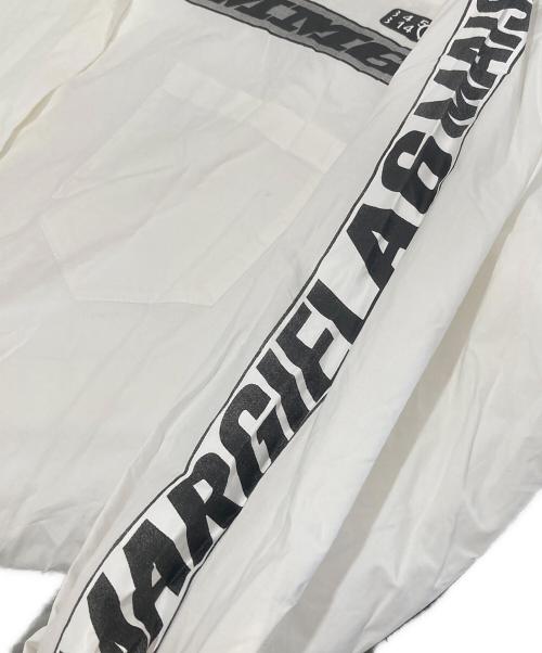 MM6 Maison Margiela（エムエムシックスメゾンマルジェラ）MM6 Maison Margiela (エムエムシックスメゾンマルジェラ) モトクロス ロゴ シャツドレス S52CT0609 S47294 ホワイト サイズ:Sの古着・服飾アイテム