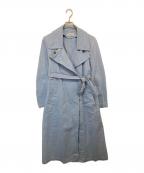 MM6 Maison Margielaエムエムシックスメゾンマルジェラ）の古着「コットンツイル トレンチコート　COTTON TWIL TRENCH COAT S52AA0109」｜スカイブルー