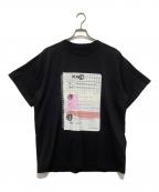 MM6 Maison Margielaエムエムシックスメゾンマルジェラ）の古着「フロントプリントオーバーサイズTシャツ」｜ブラック