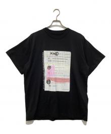MM6 Maison Margiela（エムエムシックスメゾンマルジェラ）の古着「フロントプリントオーバーサイズTシャツ」｜ブラック
