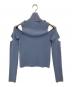 MM6 Maison Margiela (エムエムシックスメゾンマルジェラ) カッティング オフショルダー タートル ニット　S52HA0213 スカイブルー サイズ:S：12000円