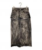 AKANE UTSUNOMIYAアカネウツノミヤ）の古着「デニムスカート　SAN-FSK18-2002」｜ブラック