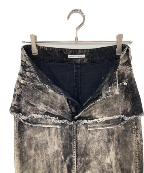 AKANE UTSUNOMIYA（アカネウツノミヤ）AKANE UTSUNOMIYA (アカネウツノミヤ) デニムスカート　SAN-FSK18-2002 ブラック サイズ:36の古着・服飾アイテム