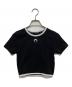 marine serre（マリーンセル）の古着「MOON LOGO JERSEY SROPPED TOP」｜ブラック