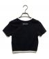 marine serre (マリーンセル) MOON LOGO JERSEY SROPPED TOP ブラック サイズ:S：13000円