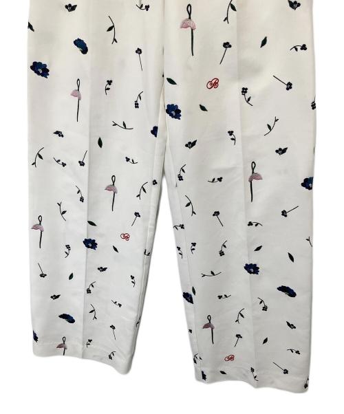 Bibiy.（ビビィ）Bibiy. (ビビィ) B.BLOOMY SLACKS　刺繍 総柄イージーパンツ　B50-PT074WHS ホワイト サイズ:Sの古着・服飾アイテム