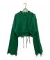 IRENE（アイレネ）の古着「Mix Cable Cropped Knit ミックス ケーブル クロップド ニット 24A81005」｜グリーン