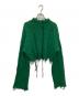 IRENE (アイレネ) Mix Cable Cropped Knit ミックス ケーブル クロップド ニット 24A81005 グリーン サイズ:36：12000円