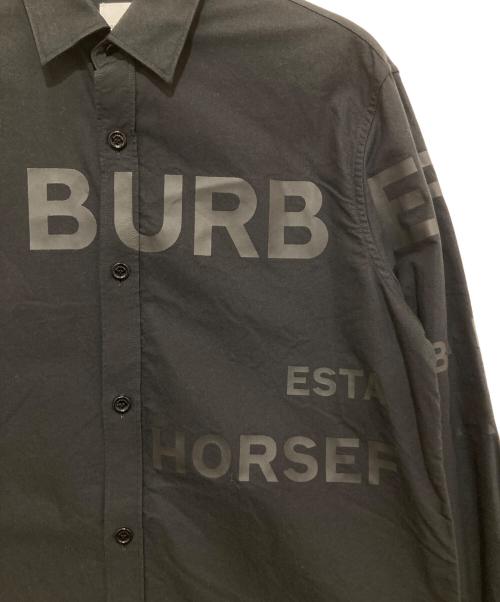 BURBERRY LONDON（バーバリーロンドン）BURBERRY LONDON (バーバリーロンドン) 20SS Horseferry Print Shirt（ホースフェリー プリントシャツ）　8029347 ブラック サイズ:Sの古着・服飾アイテム