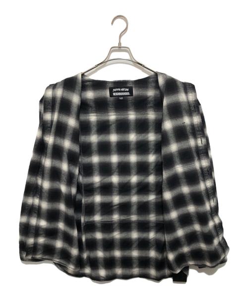 NEIGHBORHOOD（ネイバーフッド）NEIGHBORHOOD FUCKING AWESOME (ファッキンオーサム) 25SS HOMBRE CHECK SHIRT（オンブレチェックシャツ）251AQFGN-SHM01S / 長袖シャツ グレー サイズ:XLの古着・服飾アイテム