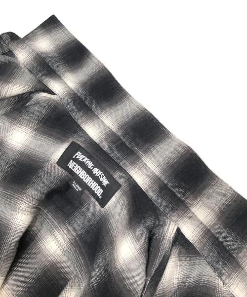NEIGHBORHOOD（ネイバーフッド）NEIGHBORHOOD FUCKING AWESOME (ファッキンオーサム) 25SS HOMBRE CHECK SHIRT（オンブレチェックシャツ）251AQFGN-SHM01S / 長袖シャツ グレー サイズ:XLの古着・服飾アイテム