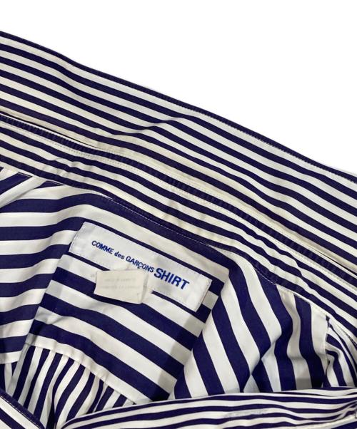 COMME des GARCONS SHIRT（コムデギャルソンシャツ）COMME des GARCONS SHIRT (コムデギャルソンシャツ) ストライプシャツ　FO11B203 ブルー サイズ:Mの古着・服飾アイテム