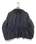 ENFOLDエンフォルド）の古着「タフタ ギャザー ボリューム ブルゾン　300DS330-1660」｜ネイビー