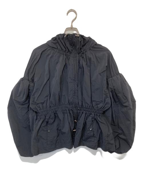 ENFOLD（エンフォルド）ENFOLD (エンフォルド) タフタ ギャザー ボリューム ブルゾン　300DS330-1660 ネイビー サイズ:38の古着・服飾アイテム