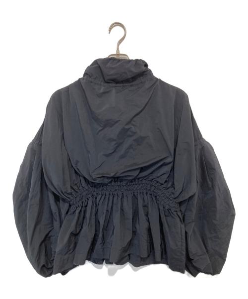 ENFOLD（エンフォルド）ENFOLD (エンフォルド) タフタ ギャザー ボリューム ブルゾン　300DS330-1660 ネイビー サイズ:38の古着・服飾アイテム