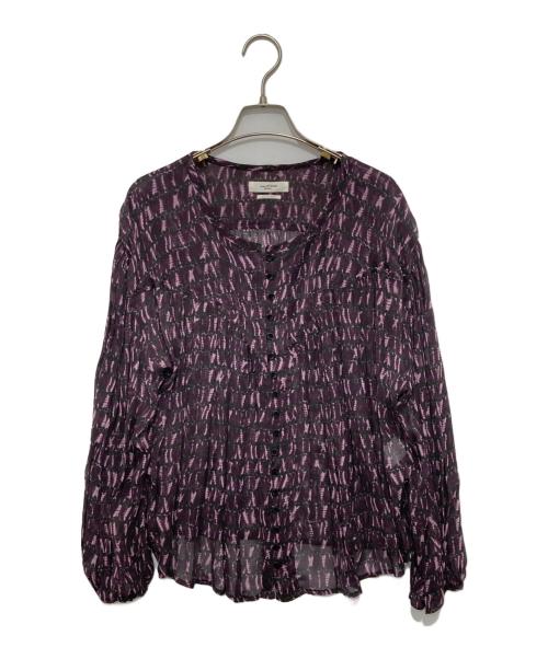 ISABEL MARANT ETOILE（イザベルマランエトワール）ISABEL MARANT ETOILE (イザベルマランエトワール) 総柄シアーブラウス　IM11201329E パープル サイズ:36の古着・服飾アイテム