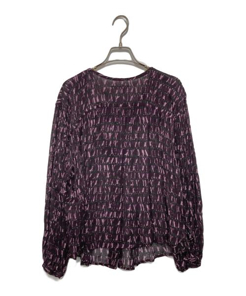 ISABEL MARANT ETOILE（イザベルマランエトワール）ISABEL MARANT ETOILE (イザベルマランエトワール) 総柄シアーブラウス　IM11201329E パープル サイズ:36の古着・服飾アイテム