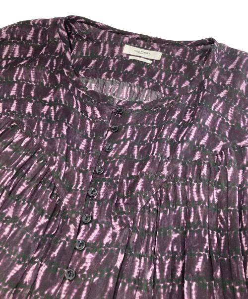 ISABEL MARANT ETOILE（イザベルマランエトワール）ISABEL MARANT ETOILE (イザベルマランエトワール) 総柄シアーブラウス　IM11201329E パープル サイズ:36の古着・服飾アイテム