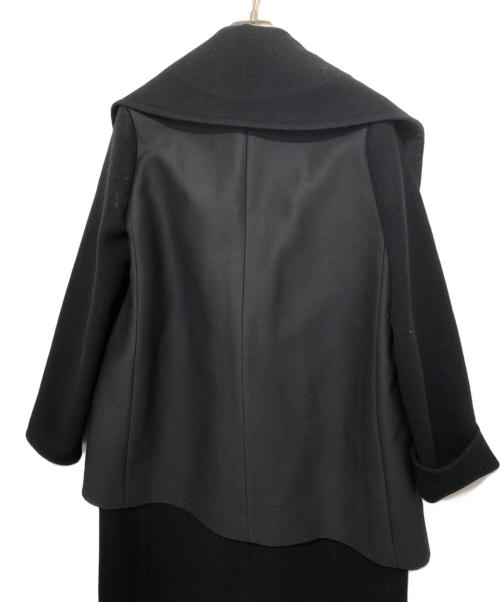 LOEWE（ロエベ）LOEWE (ロエベ) Double-faced wool cashmere cocoon coat（ダブルフェイスドウールカシミヤコクーンコート）S540Y02X30 ブラック サイズ:32の古着・服飾アイテム