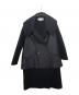 LOEWE（ロエベ）の古着「Double-faced wool cashmere cocoon coat（ダブルフェイスドウールカシミヤコクーンコート）S540Y02X30」｜ブラック