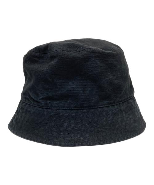 PRADA（プラダ）PRADA (プラダ) ヴィンテージ加工ロゴコットンバケットハット / 2HC137 157N ブラック サイズ:Lの古着・服飾アイテム