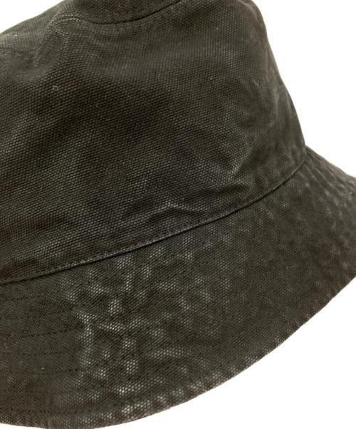 PRADA（プラダ）PRADA (プラダ) ヴィンテージ加工ロゴコットンバケットハット / 2HC137 157N ブラック サイズ:Lの古着・服飾アイテム