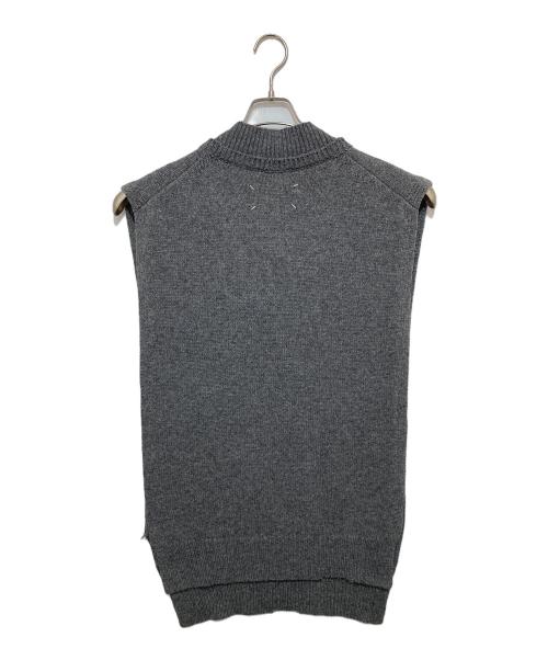 Maison Margiela（メゾンマルジェラ）Maison Margiela (メゾンマルジェラ) ウールリネンダバードVネックベスト　SI1TH0001 S180664 グレー サイズ:Sの古着・服飾アイテム
