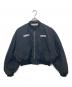 OFFWHITE（オフホワイト）の古着「Cropped Varsity Bomber Jacket（クロップドヴァ―シティボンバージャケット） MA-1　OWEA200R20H14094」｜ブラック