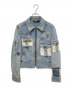DOLCE & GABBANAドルチェ＆ガッバーナ）の古着「03AW アーカイブ　パラシュートデニムカーゴジャケット / Y2K」｜インディゴ