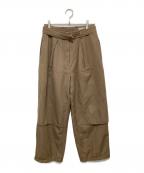 LEMAIREルメール）の古着「ベルデットパンツ W 201 PA264 LF437」｜ブラウン