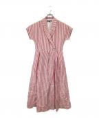 TSURU by MARIKO OIKAWAツルバイマリコオイカワ）の古着「ストライプシャツワンピース　25SS　DR-1253330」｜レッド