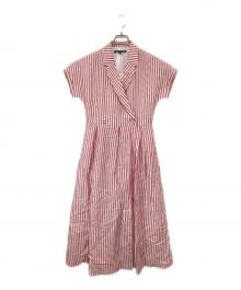 TSURU by MARIKO OIKAWA（ツルバイマリコオイカワ）の古着「ストライプシャツワンピース　25SS　DR-1253330」｜レッド