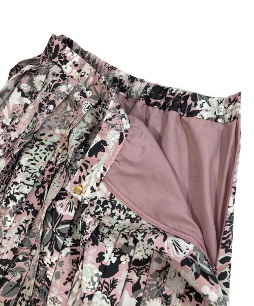 SEVEN TEN by MIHO KAWAHITO（セブン テン バイ ミホ カワヒト）SEVEN TEN by MIHO KAWAHITO (セブン テン バイ ミホ カワヒト) プリントプリーツスカート　7A306 ピンク サイズ:Sの古着・服飾アイテム