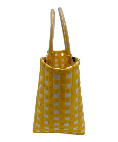 MARNI（マルニ）MARNI (マルニ) ピクニックフラワーカフェバッグ　PICNIC FLOWER CAFE BAG ストローバッグ　カゴバッグ イエローの古着・服飾アイテム