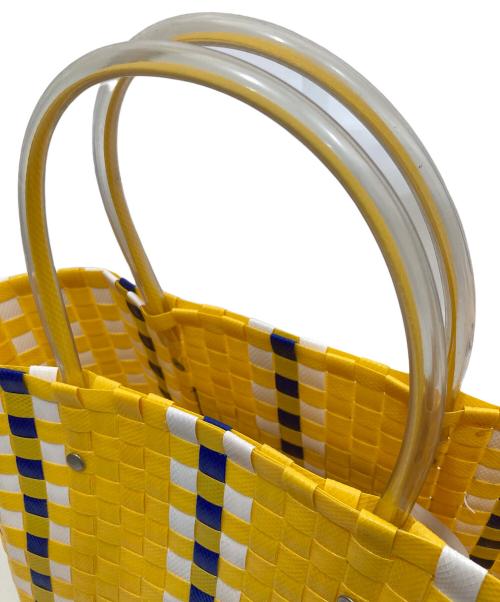 MARNI（マルニ）MARNI (マルニ) ピクニックフラワーカフェバッグ　PICNIC FLOWER CAFE BAG ストローバッグ　カゴバッグ イエローの古着・服飾アイテム