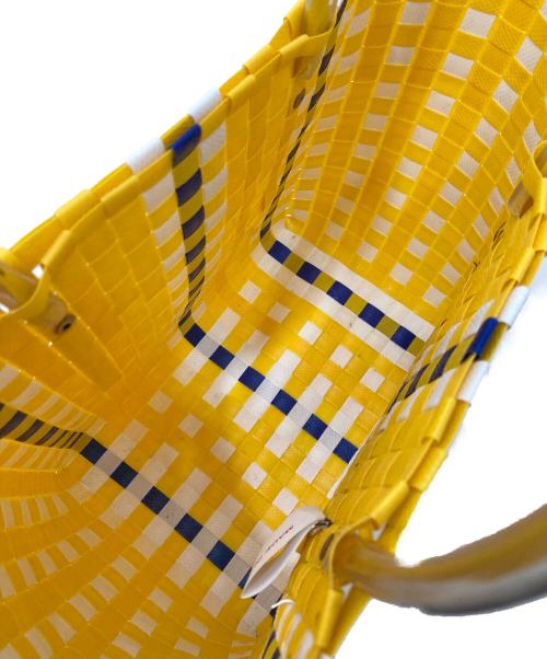 MARNI（マルニ）MARNI (マルニ) ピクニックフラワーカフェバッグ　PICNIC FLOWER CAFE BAG ストローバッグ　カゴバッグ イエローの古着・服飾アイテム