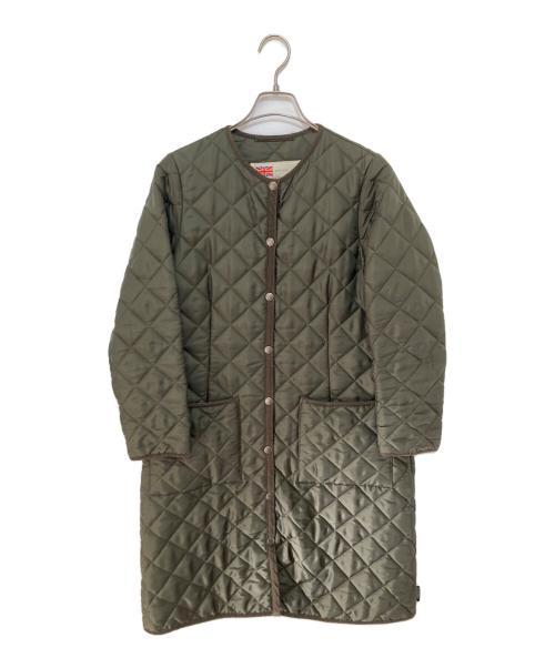 Traditional Weatherwear（トラディショナルウェザーウェア）Traditional Weatherwear (トラディショナルウェザーウェア) ARKLEY LONG（アークリー ロング）キルティングコート カーキ サイズ:34の古着・服飾アイテム