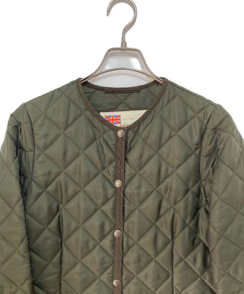 Traditional Weatherwear（トラディショナルウェザーウェア）Traditional Weatherwear (トラディショナルウェザーウェア) ARKLEY LONG（アークリー ロング）キルティングコート カーキ サイズ:34の古着・服飾アイテム