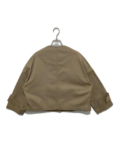 MACKINTOSH（マッキントッシュ）MACKINTOSH (マッキントッシュ) HUMBIE NO COLLAR DNM JACKET(ハンビーノカラーデニムジャケット) 25SS L251ND1004JKZI ベージュ サイズ:6の古着・服飾アイテム