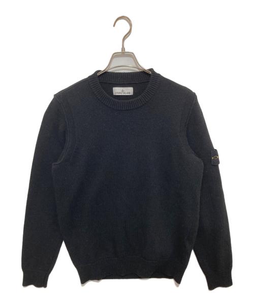 STONE ISLAND（ストーンアイランド）STONE ISLAND (ストーンアイランド) クルーネックニット　23AW 7915508A3 A0029 ブラック サイズ:Mの古着・服飾アイテム
