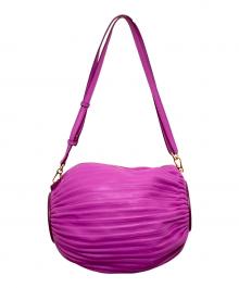 LOEWE（ロエベ）の古着「Pleated Leather Bracelet Pouch（プリーツレザー ブレスレットポーチ）A912P84X27」｜ショッキングピンク