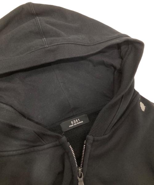 5351 pour les hommes（5351プールオム）5351 pour les hommes (5351プールオム) ドロッピング パーカー　02460030006 ブラック サイズ:50の古着・服飾アイテム