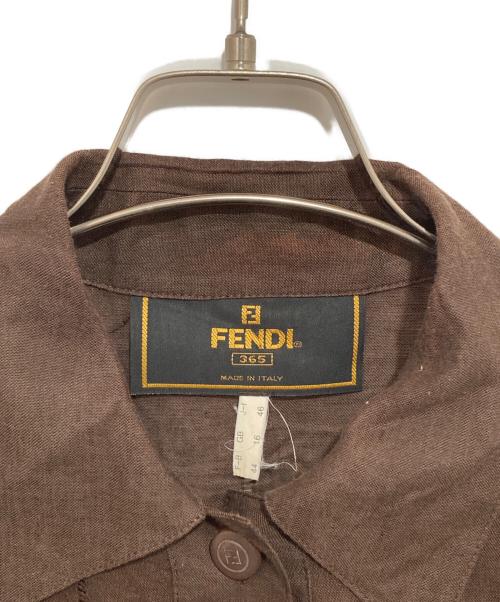 FENDI（フェンディ）FENDI (フェンディ) シャツワンピース ブラウン サイズ:46の古着・服飾アイテム