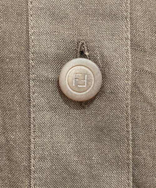 FENDI（フェンディ）FENDI (フェンディ) シャツワンピース ブラウン サイズ:46の古着・服飾アイテム