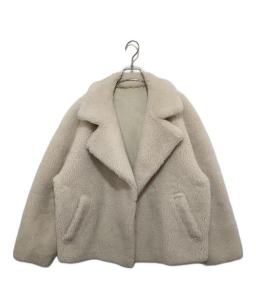 HER.（ハー）HER. (ハー) ボアショートコート　	7044101 ホワイト サイズ:FREEの古着・服飾アイテム