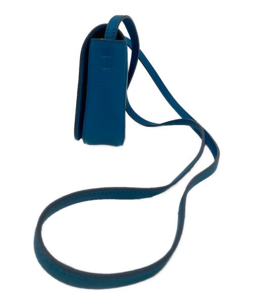 CELINE（セリーヌ）CELINE (セリーヌ) レザーストラップ ショルダーバッグ(109503AI527SX) ブルーの古着・服飾アイテム